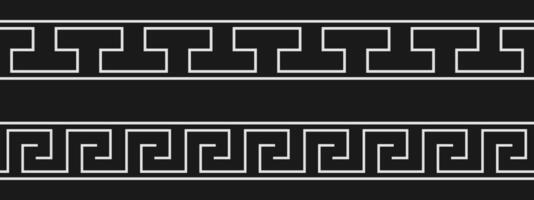 Seamless Greek key patterns vector
