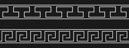 Seamless Greek key patterns vector