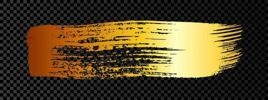 Gold grunge brush stroke vector