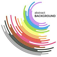 Abstract background with colorful rainbow lines. Colored circles with place for your text  on a white background. vector