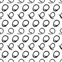 Seamless pattern with sketch round squiggle vector