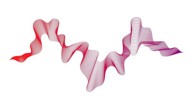 Abstract backdrop with wave gradient lines vector