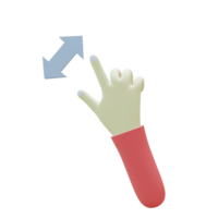 3 D illustration of zoom in hand gesture icon png