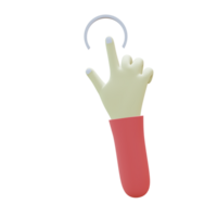 3 d illustration av kran hand gest ikon png