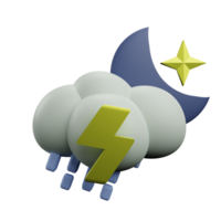 night thunderstorm icon png