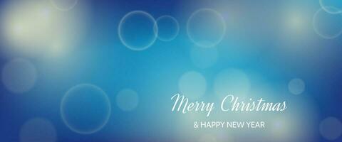 Bokeh background with New Year inscription vector