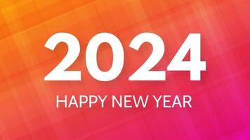 2024 Happy New Year on colorful background vector