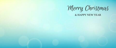 Bokeh background with New Year inscription vector