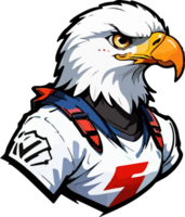 ai généré Aigle mascotte e sport jeu logo png