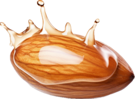 AI generated almonds with an oil drop png