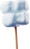 AI generated marshmallow in a stick png