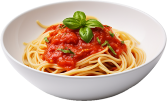 ai generado pasta con tomate salsa en un cuenco png