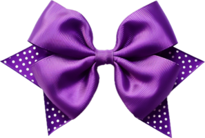 AI generated purple gift bow png