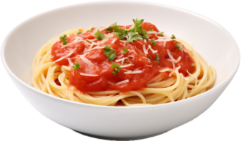 AI generated pasta with tomato sauce in a bowl png