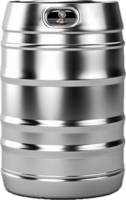 AI generated metal beer keg png