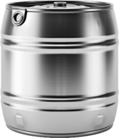 AI generated metal beer keg png