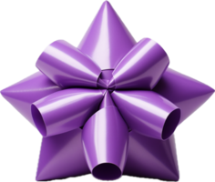 AI generated purple gift bow png