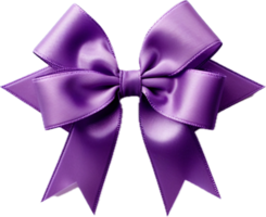 AI generated purple gift bow png