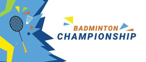 Badminton championship sport abstract background poster vector design concept