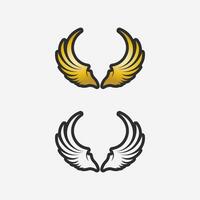 Wings logo vector icon symbol illustration design template