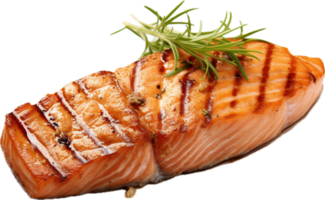 AI generated Grilled salmon steak png