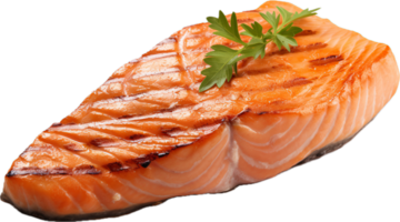 AI generated Grilled salmon steak png