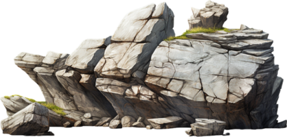 AI generated flat rocks png