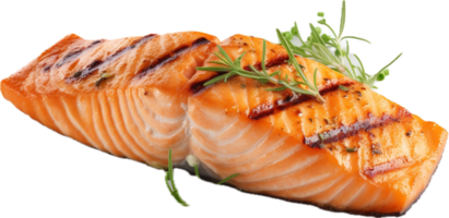 AI generated Grilled salmon steak png