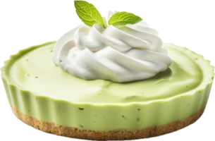 AI generated coconut matcha cream pie png