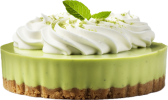 AI generated coconut matcha cream pie png