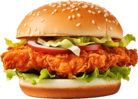 AI generated fried chicken burger png