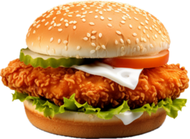 ai genererad friterad kyckling burger png