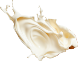 AI generated milk splash with almonds png