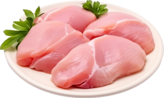 AI generated raw chicken meat png