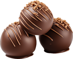 AI generated chocolate truffle candy png