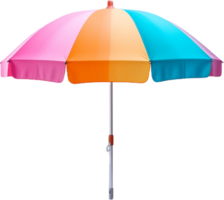 ai généré coloré plage parapluie png