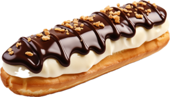 AI generated french eclair pastry png