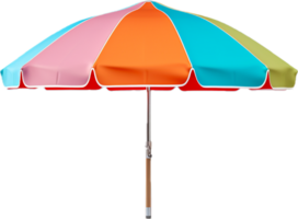 ai generiert bunt Strand Regenschirm png