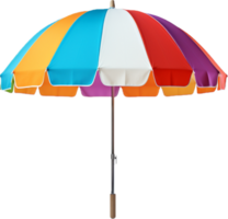 ai généré coloré plage parapluie png