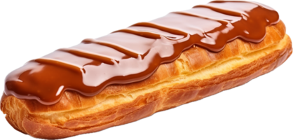 ai generado francés eclair Pastelería png