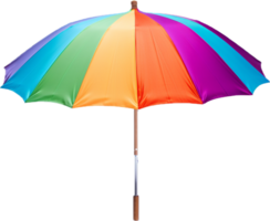 ai generato colorato spiaggia ombrello png