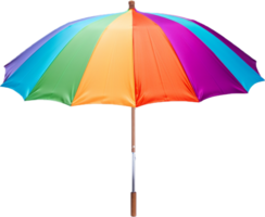 ai généré coloré plage parapluie png