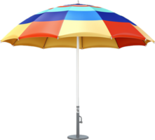 ai généré coloré plage parapluie png