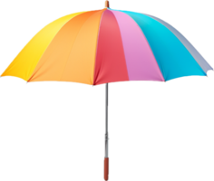 ai généré coloré plage parapluie png