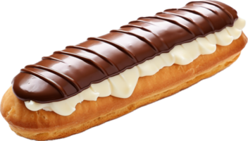 ai generado francés eclair Pastelería png