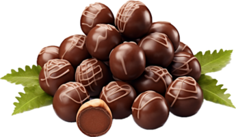 ai generado chocolate caramelo con avellanas png