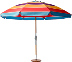 ai generato colorato spiaggia ombrello png