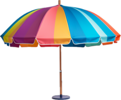 ai généré coloré plage parapluie png