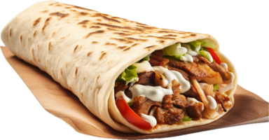 ai gerado shawarma sanduíche png