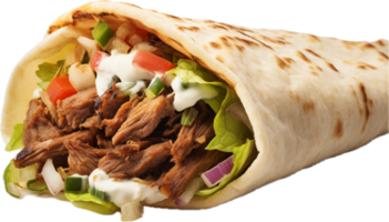 ai generado shawarma emparedado png